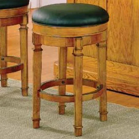 Bar Stool with Leather Seat